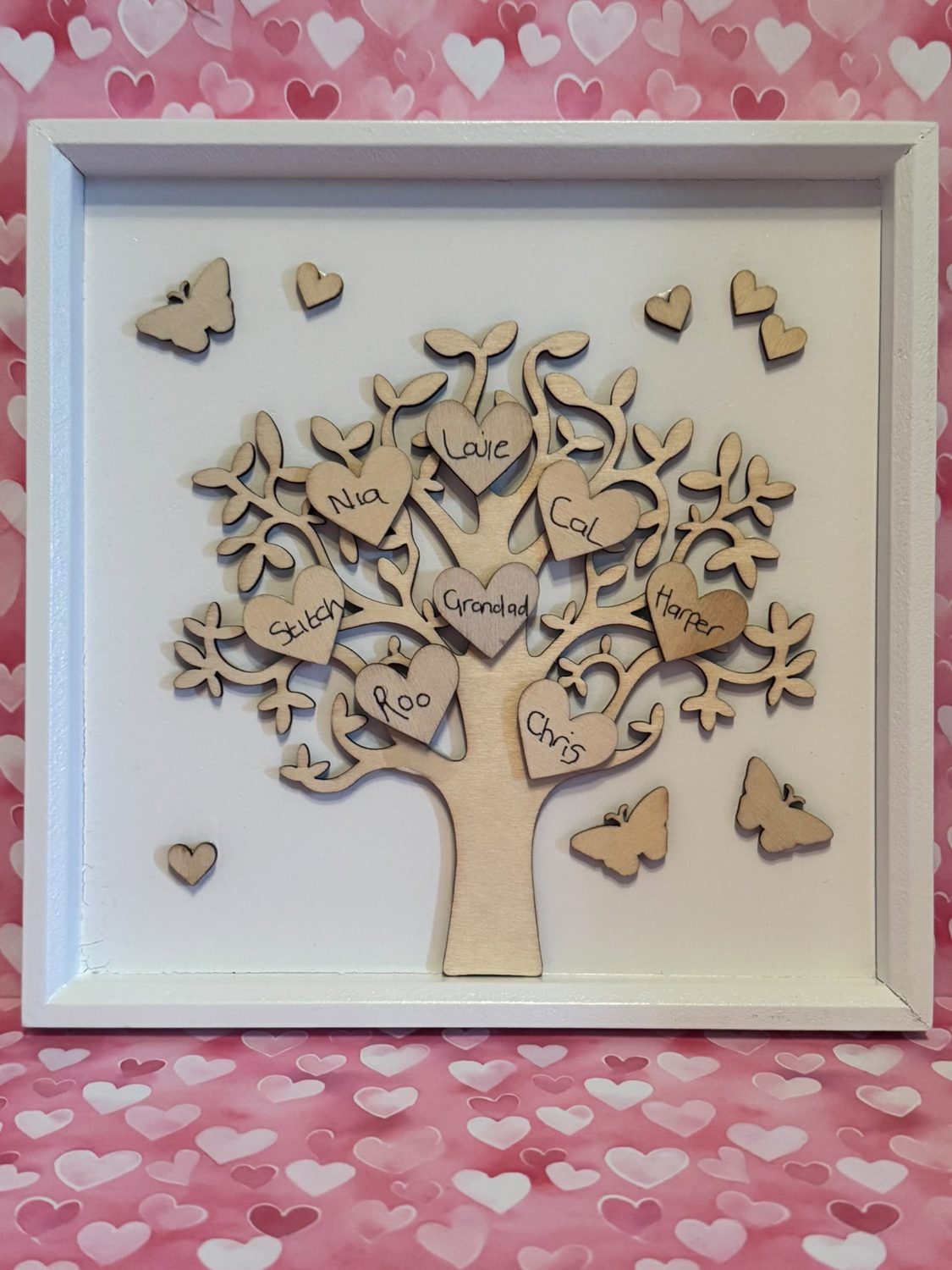 Personalised family tree frame